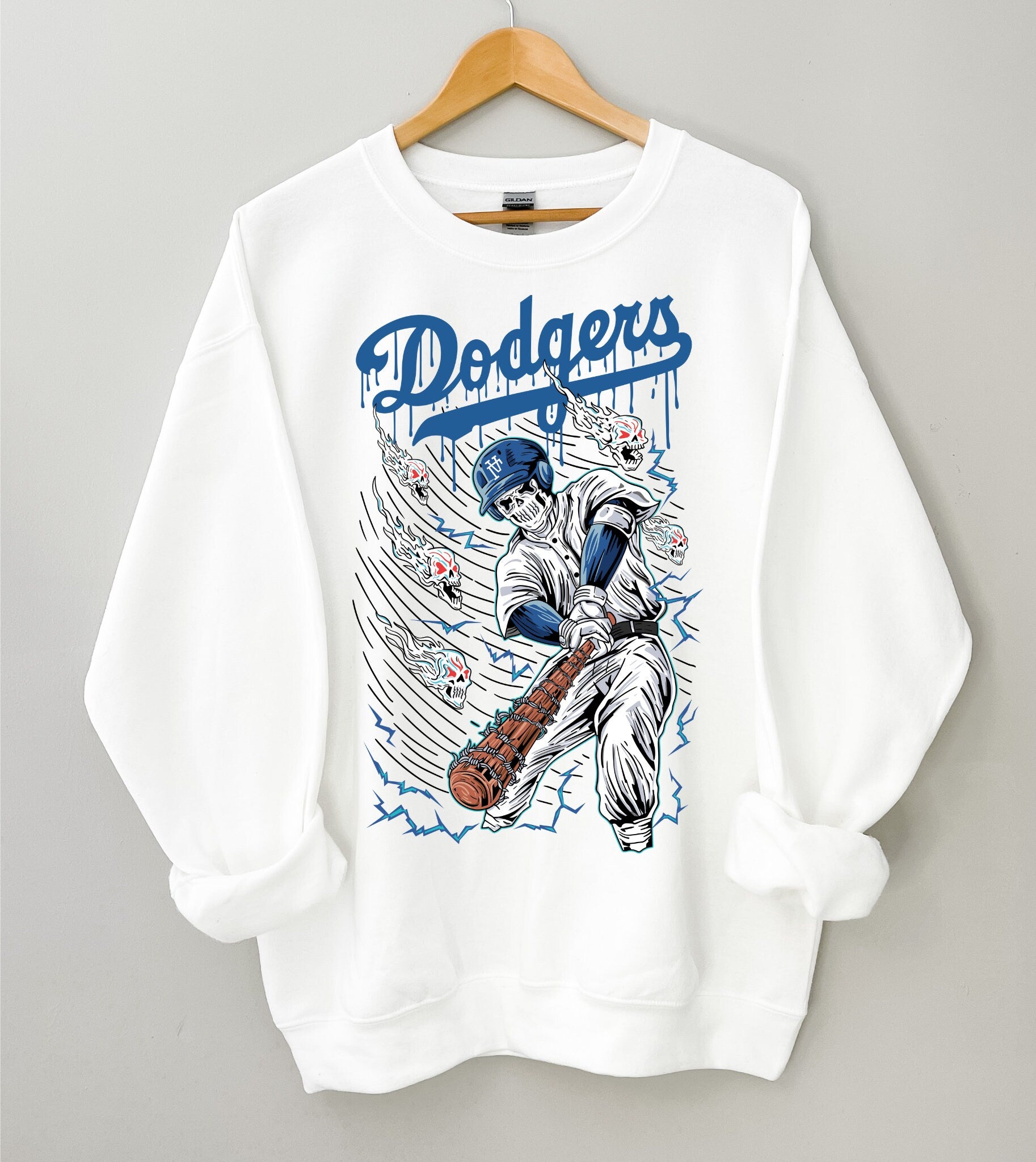 White dodgers outlet sweatshirt