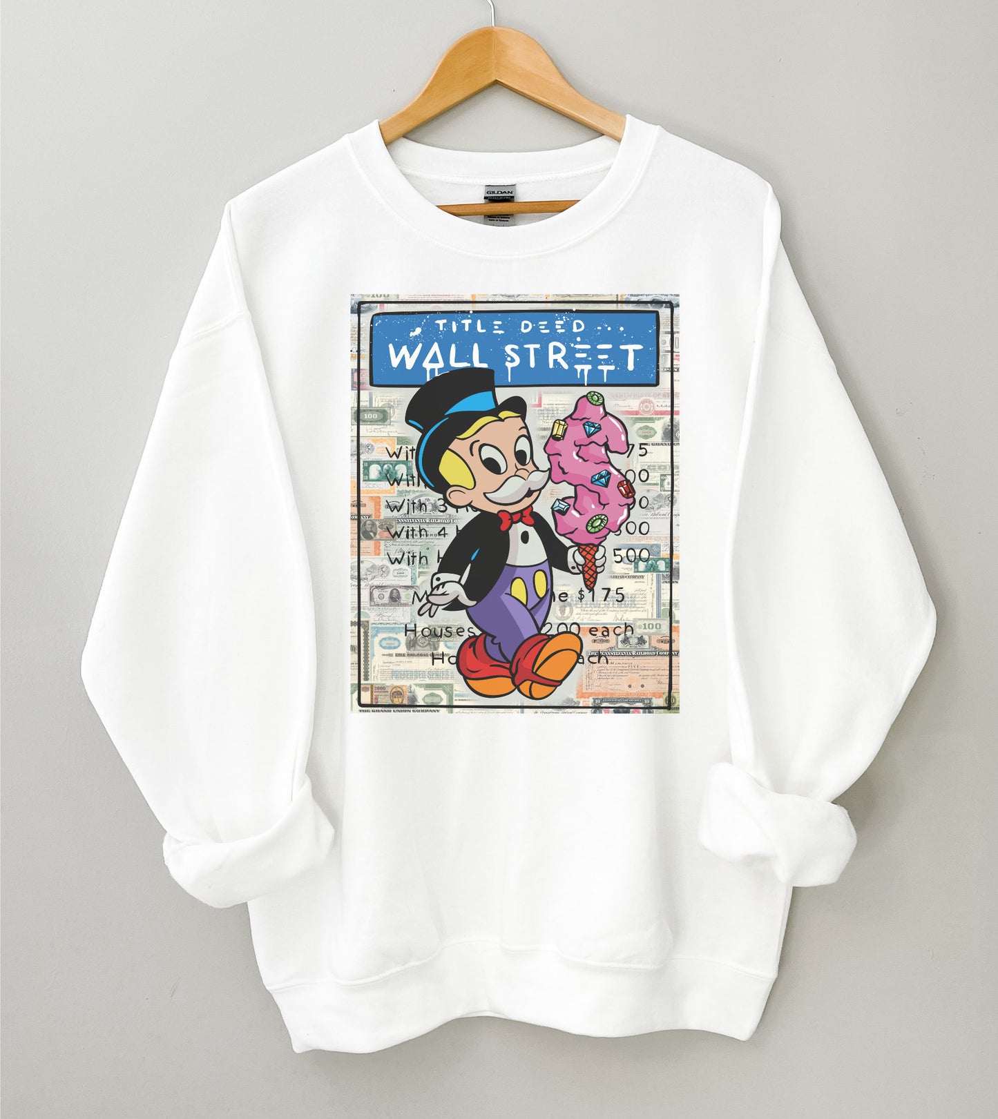 Alec Monopoly Title Deed Wall Street Sweatshirt